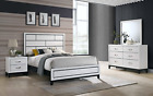 NEW Modern White Queen King Full Twin 4PC Bedroom Set Rustic Furniture Bed/D/M/N