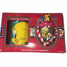 VINTAGE VTG Tweety Bird Mug and Ornament Set New Looney Tunes Christmas WB 1996