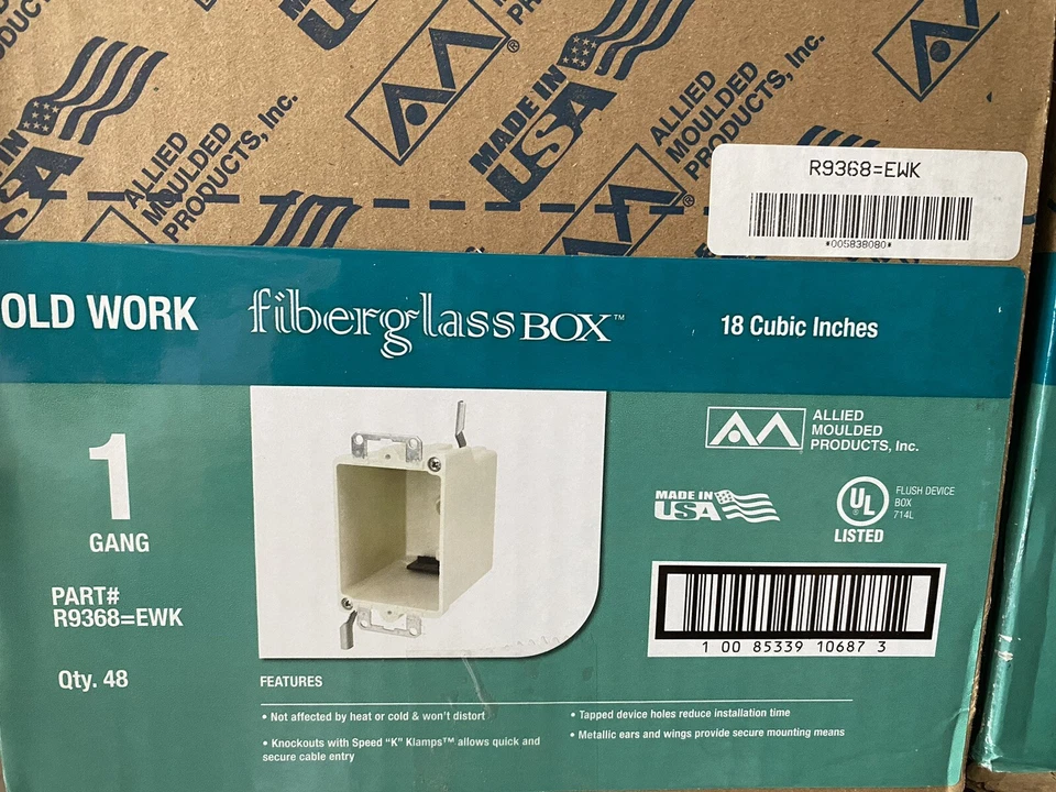 Estuche de (48) cajas eléctricas de remodelación/cortadas de una sola banda de 18 pulgadas cúbicas Foto 1 de 3