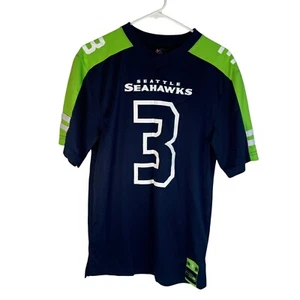 Majestic Seattle Seahawks #3 Russell Wilson NFL Football Jersey Youth Boys Small - Picture 1 of 5