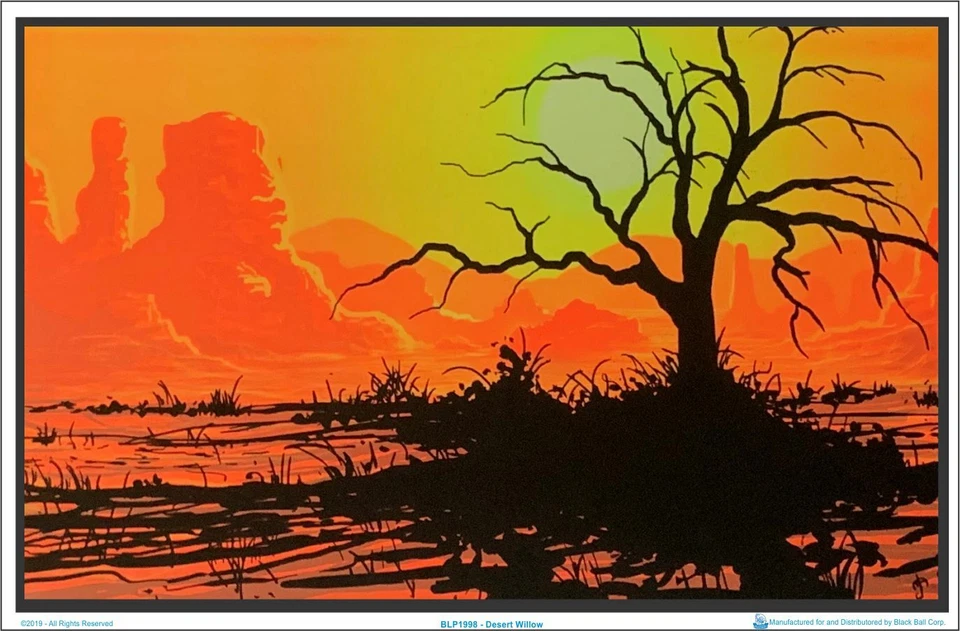 Desert Willow Blacklight Poster 35 x 23 - Image 1 of 2