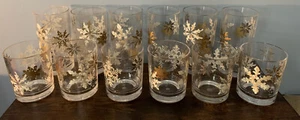 12 Threshold Snowflake Tumblers Plastic Drinking Glasses High Ball New Christmas - Picture 1 of 12