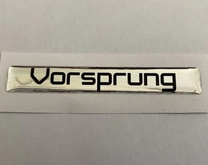 Vorsprung Audi Boot Badge Dashboard Wing S3 S4 A1 RS3 RS4 A3 A4 A5 A6 RS6 Chrome - Picture 1 of 5