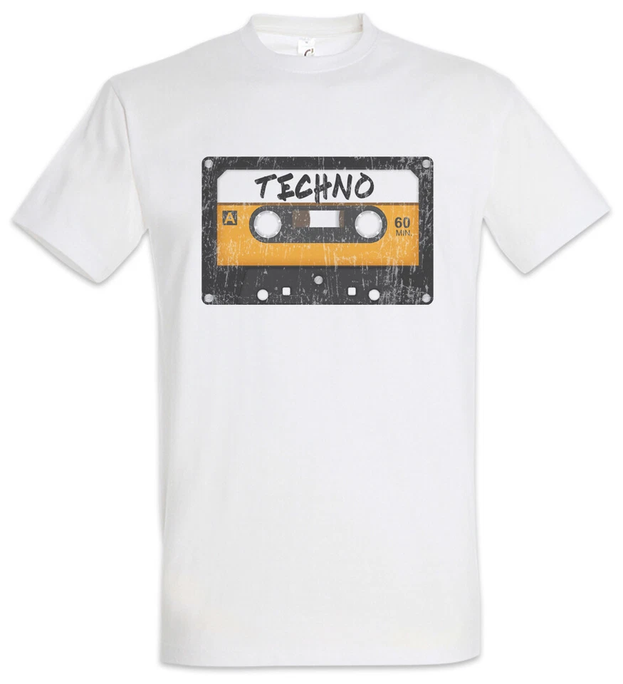 Tape Techno T-Shirt Cassetta Techno MC DJ Audio Wave Elettro Sintetizzatore Musica - Immagine 1 di 1