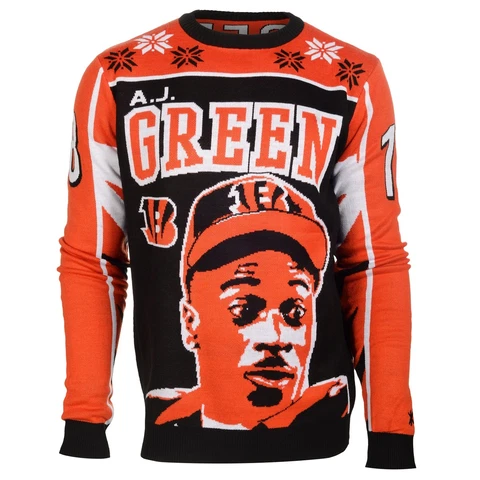 NFL Ugly Sweater Cincinnati Bengals Jumper Christmas Aj Green 18 Christmas Cover