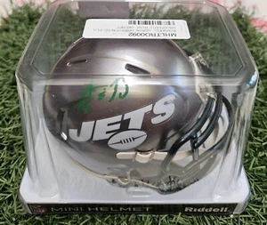 Aaron Rodgers Autographed New York Jets Flash Mini Speed Helmet Fanatics - Picture 1 of 5