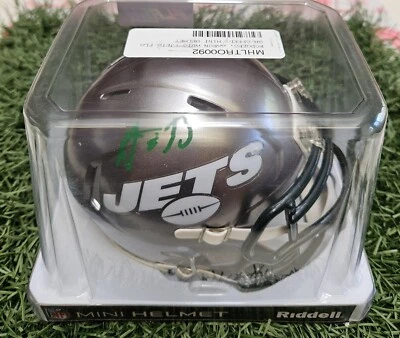 Aaron Rodgers Autografiado New York Jets Flash Mini Casco de Velocidad Fanáticos Foto 1 de 4