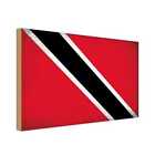 Holzschild Holzbild 20x30 cm Trinidad und Tobago Fahne Flagge Geschenk Deko