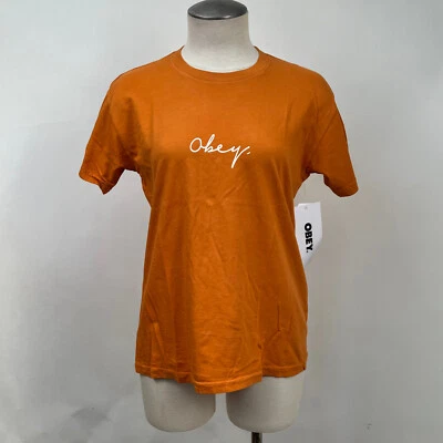Obey Women's Organic T-Shirt Obey House Burnt Orange Size S NWT - Image 1 of 3