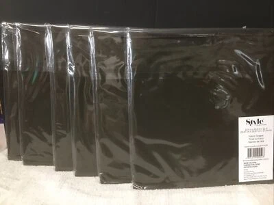 Juego de 6 selecciones de estilo marrón oscuro 10,5 x 10,5 x 11 pulgadas cajón de tela Foto 1 de 3