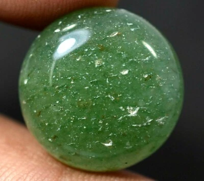 Rarest Semi Precious 21.50 Ct Natural Green Aventurine Cabochon Quartz Gemstone - Image 1 of 4