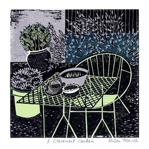 "A Claremont Garden" Colorway 11 original signierter Multiblock Linolschnitt Druck  - Bild 1 von 1