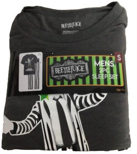 Men's Size Small Beetlejuice Sleep Tee & Pants Pajama Set NEW - Picture 1 of 8