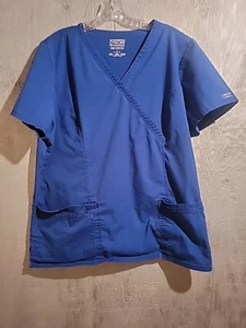 Cherokee Workwear Royal Blue Size XL Scrub Top - Picture 1 of 14