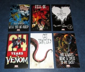 VENOM 2012 (6) POSTAL PROMOCIONAL 4,25 x 7 24 aniversario MARVEL VALENTINE CASI NUEVO - Imagen 1 de 1