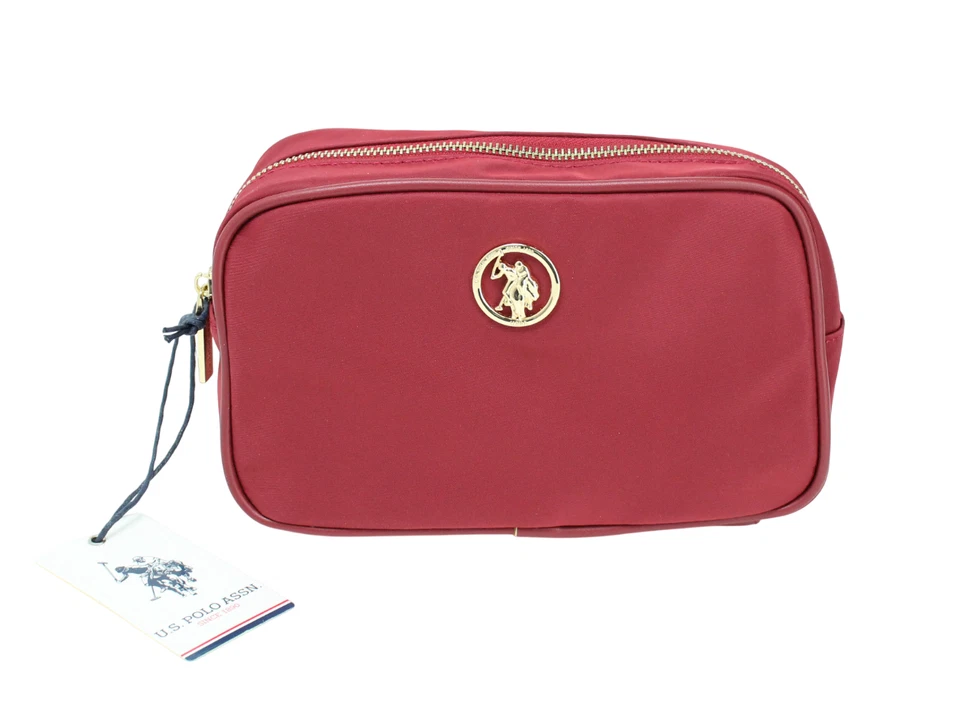 US Polo Assn. Houston Beauty Bolso Mujer Uno Talla con Cremallera in Rojo Oscuro - Imagen 1 de 4