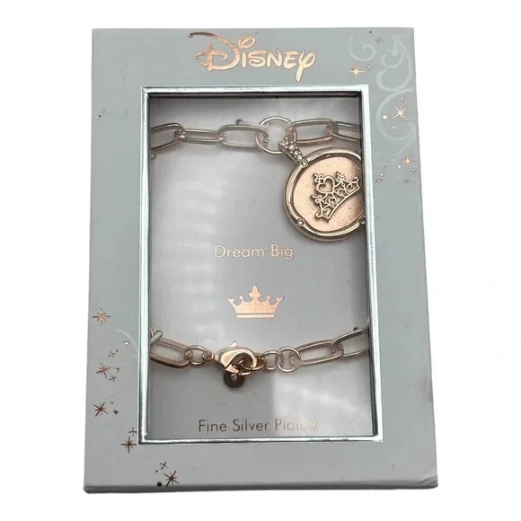 Disney Bracelet Princess Crown Rose Gold-tone Silver Plated Dream Big LARocks