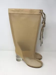 MAISON MARTIN MARGIELA Leather-trimmed Mesh & Perspex Boots - UK 4/EU 37 - Picture 1 of 12