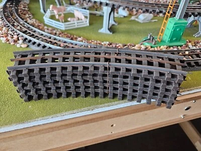 ¡¡NUEVO!! 5 vías curvas vintage Lionel 31 Super O con pasadores de riel. Sin barras de autobús. Foto 1 de 3