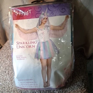 Spirit Halloween Sparkling Unicorn Costume Adult Small/Med 2-8 Dress Up Cosplay - Picture 1 of 9