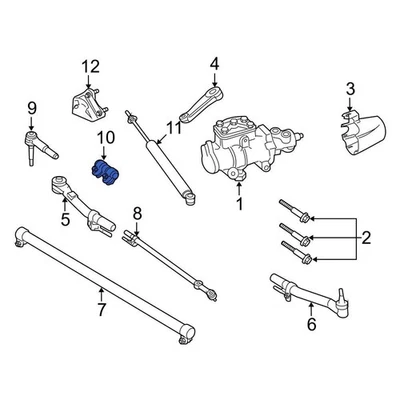 For Ford F-450 Super Duty 08-10 Ford Steering Tie Rod End Adjusting Sleeve Foto 1 de 2