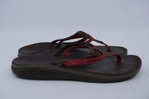 Chanclas de tanga Chaco Sway Ecotread para mujer talla 8 florales rojas/marrones al aire libre - Imagen 1 de 6