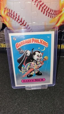 Topps Garbage Pail Kids 1985 Series 1 OS1 #1a NASTY NICK Matte  - Image 1 of 4