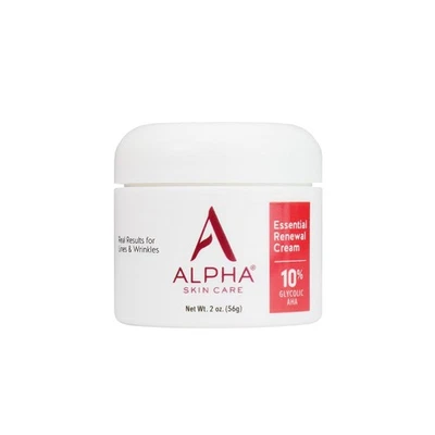 Alpha Skin Care Essential Renewal Cream, 10% Glicólico AHA, Fórmula Antienvelhecimento - Imagem 1 de 4
