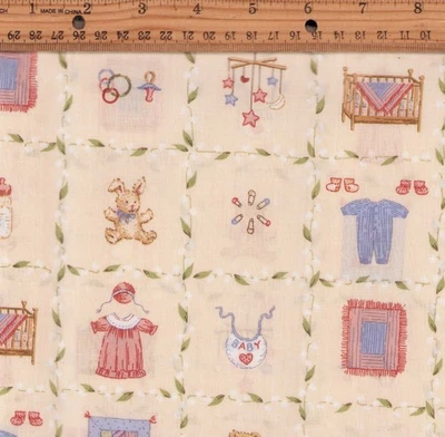 Hoffman Piruletas Guardería Vintage Tela Algodón Costura 0,75 yardas Foto 1 de 2