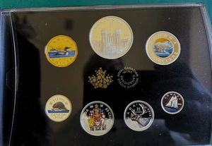 2018 CANADIAN FINE SILVER COLOURIZED 7 COIN SET - Picture 1 of 5