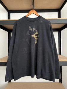 Vintage 90s Soufly Thrashed Sun Faded Black Long Sleeve T-shirt Sz XXL - Picture 1 of 22