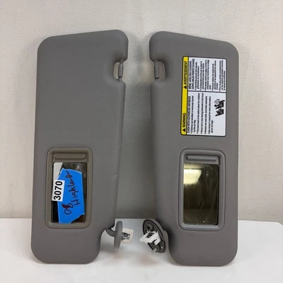 2008-2013 Toyota Highlander Driver & Passenger Side Sun Visor Pair GRAY TESTED - Image 1 of 4