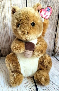 "Nutty" großes Eichhörnchen TY Beanie Buddies Stofftier mit Etikett - KOSTENLOSER VERSAND - Bild 1 von 9