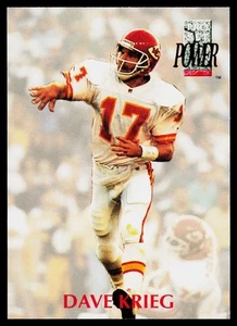 Dave Krieg, 1992 Pro Set Power, #17, Kansas City Chiefs, - Picture 1 of 2