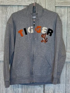 Walt Disney world Womens Hoodie Size Medium Gray Tigger Full Zip Embroidered - Picture 1 of 5