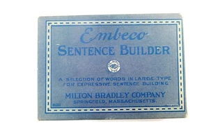 Antique 1920's EMBECO SENTENCE BUILDER by Milton Bradley in NEW / NOS Condition - Picture 1 of 5