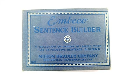 Antique 1920's EMBECO SENTENCE BUILDER by Milton Bradley in NEW / NOS Condition - Image 1 of 4