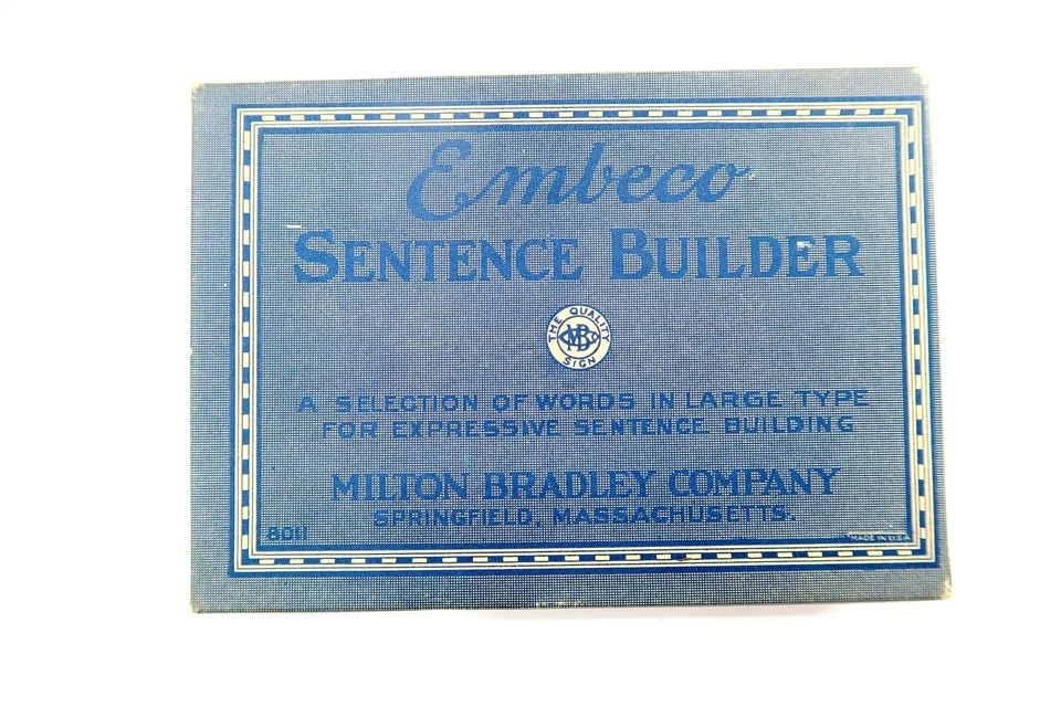 Antique 1920's EMBECO SENTENCE BUILDER by Milton Bradley in NEW / NOS Condition - Image 1 of 4