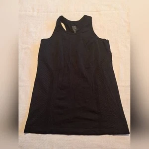 Athleta girls size Large or 12 black racerback black tank top EUC - Picture 1 of 5