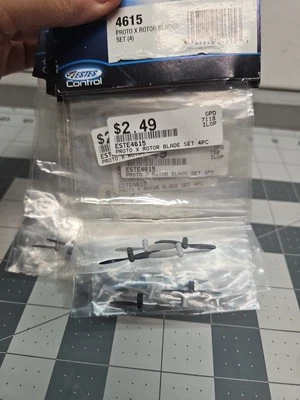  ESTES 4615 Rotor Blade Set Proto X  #ESTE4615 RETIRED RARE Lot of 12 Packs  - Image 1 of 4