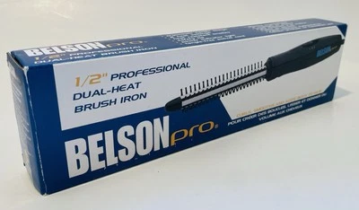 Belson Pro 1/2 Inch Professional Dual-Heat Curling Brush Iron 255328 - Image 1 of 3