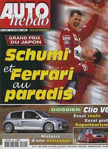 AUTO HEBDO Nr. 1260 11.10.2000 GP JAPAN RENAULT CLIO V6. - Bild 1 von 1