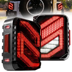 Smoked LED Tail Lights for 2007-2018 Jeep Wrangler JK JKU Turn Brake Reverse - Picture 1 of 8