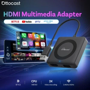 Ottocast Car TV Mate Pro HDMI Input Multimedia Carplay Adapter for TV Stick USB - Picture 1 of 13