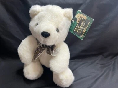 Peluche Kellytoy Classic Impressions Bear - Peluche pequeño 10" con lazo Nuevo con etiquetas Foto 1 de 4