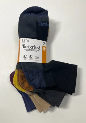 NWT Timberland Comfort Cushioned Quarter Socks - 4 Pack - Large 9 - 12 - Image 1 of 4