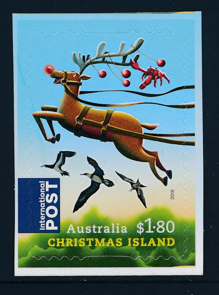 ISLA DE NAVIDAD 2016 NAVIDAD $1,80 AUTOADHESIVO FINO COMO NUEVO MNH Foto 1 de 1