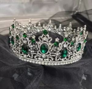 Royal King Crown, Wedding, Tiara, Rhinestone, Birthday, Gift, Halloween, Cosplay - Picture 1 of 4