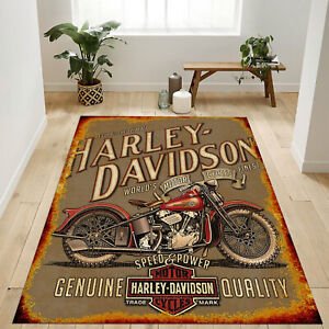 Harley Davidson, Harley Davidson Rug, Harley Davidson Gift, Biker Gift