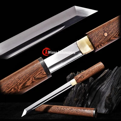 17''Rosewood Shirasaya Tanto T1095 Self-defence Sharp Japanese Samurai Sword New - image 1 of 4